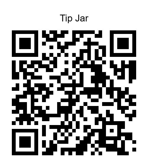 QR code linking to the Ainmeer PayPal tip jar
